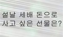 설날 세배 돈으로 사고 싶은 선물은?
