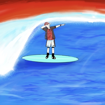 Taeyou surfing