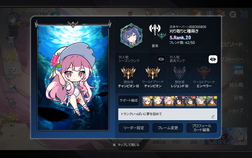 夏のプロフィールカードコンテスト : エピックセブン on STOVE